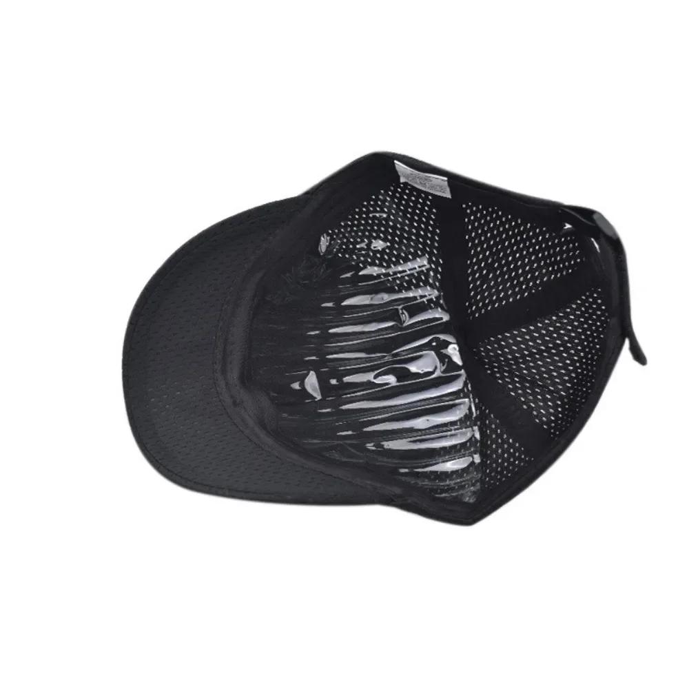 Versatile Adjustable Short Brim Baseball Cap Quick Drying Solid Color Mesh Cap Breathable Trucker Caps Unisex