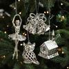 Silver Irregular Electroplated Christmas Tree Ornaments - Glossy Plastic Pendants In Stock