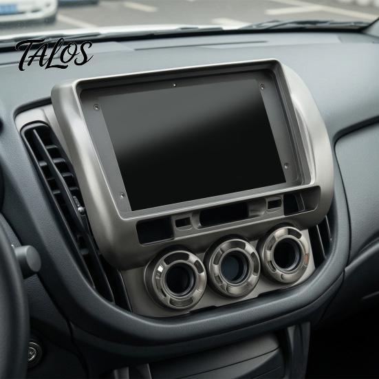 Car Navigation Console Panel 9 Inch Radio Fascia Frame Kit for Honda Jazz Fit 2006 RHD Custom Housing Manual AC, Frame, Stereo Install Bezel