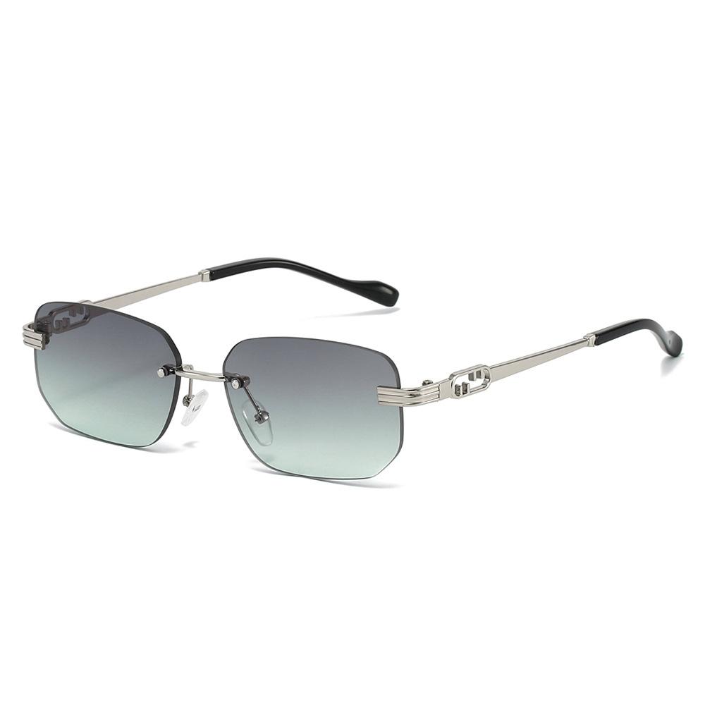 2025 Square Rimless Sunglasses Women Classic Fashion Travel Casual Metal Sun Shades Brand Designer