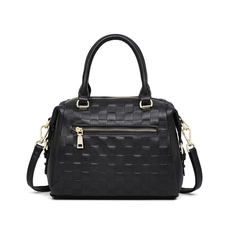 Damska torebka crossbody ze skóry naturalnej 2025 - Duża pojemność, do pracy, poduszka, torba Boston