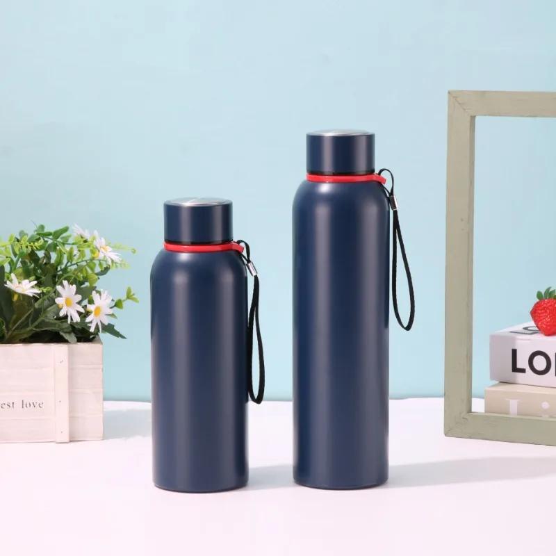 600-1000ml Outdoor Insulated Stainless Steel Bottle, Leakproof Large Capacity Thermos for Camping & Gym