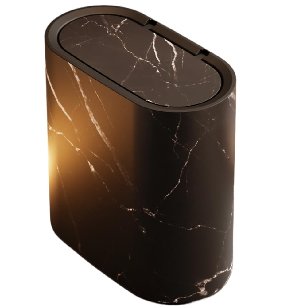 Kitchen Trash Can Garbage Container Bin with Press Type Lid Waste Basket Garbage Can Narrow Trash Bin