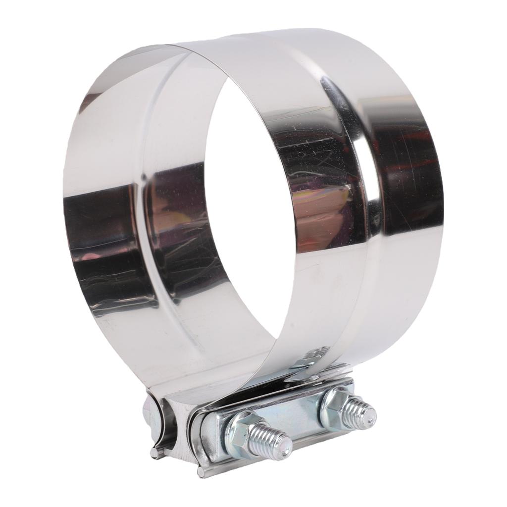 Exhaust Clamp 5.0 Inch Stainless Steel Lap Joint Band Clamp for Muffler Downpipe Header Manifold