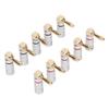 10 Pcs Banana Plugs 24K Copper Gold Plated Aluminum Case Right Angle Banana Plug for 4mm Speaker Cable Sound Jack