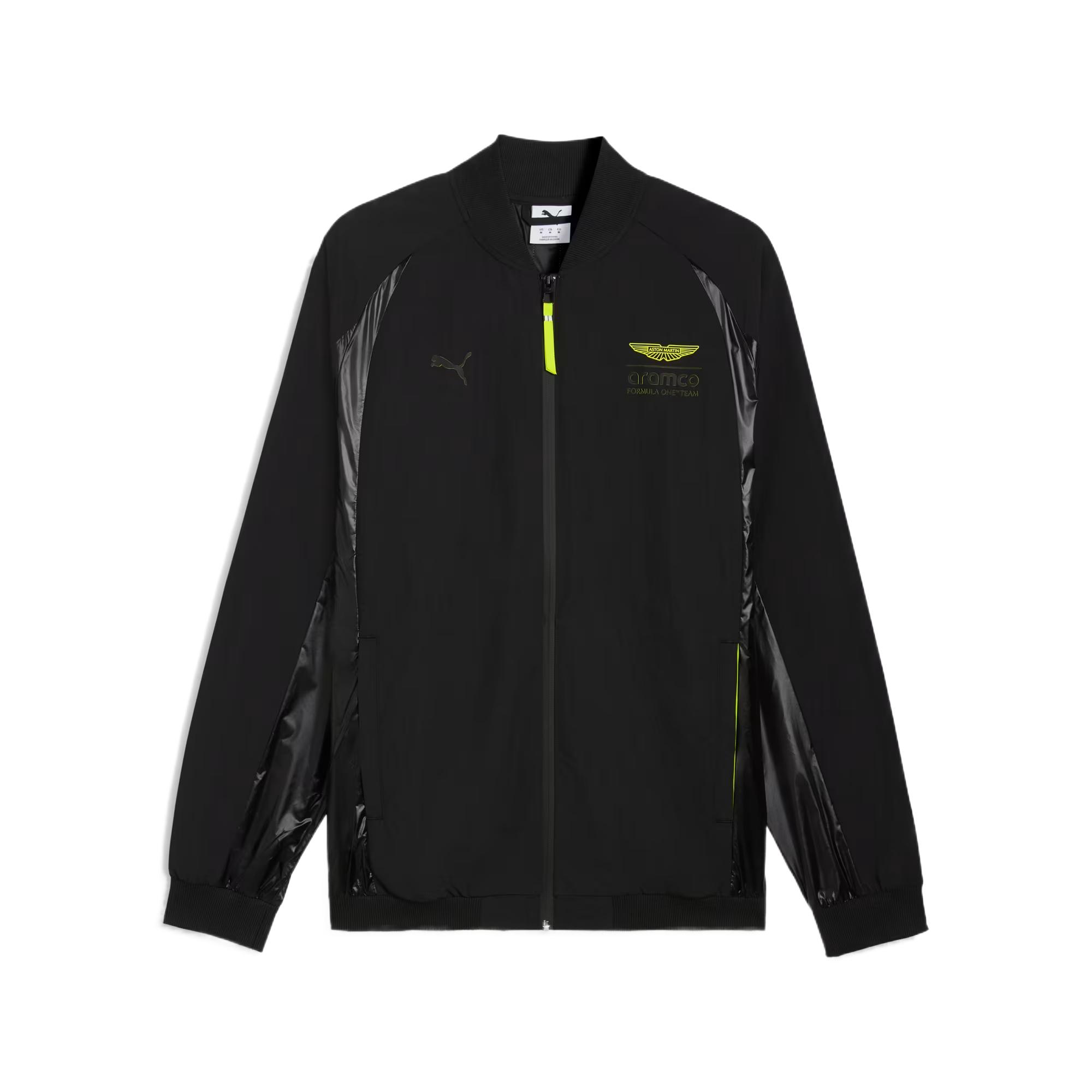 Puma Aston Martin Aramco F1 Solid Color Baseball Collar Loose Jacket Men jackets 635375-01 S