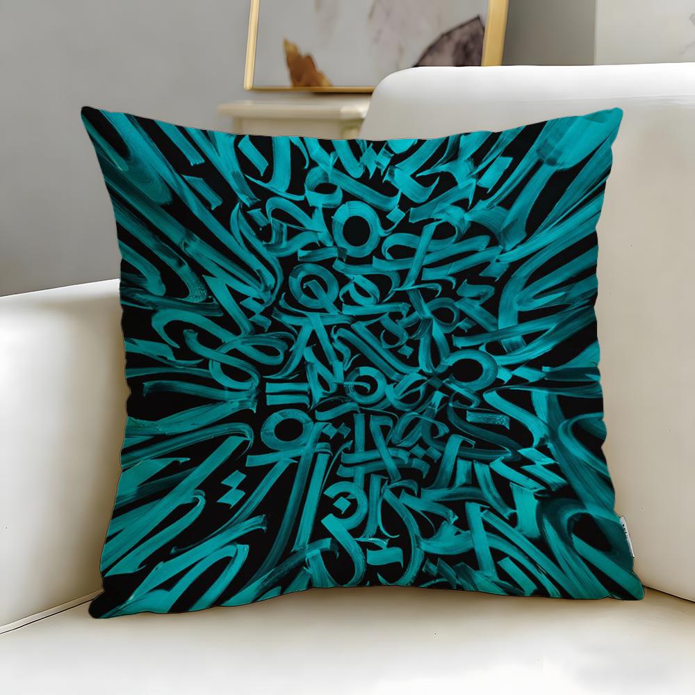 Stylish Ppokras Lampasier Cushion Cover Soft  EasyWash Pillow Case  Versatile for Couch Bed Travel and Office