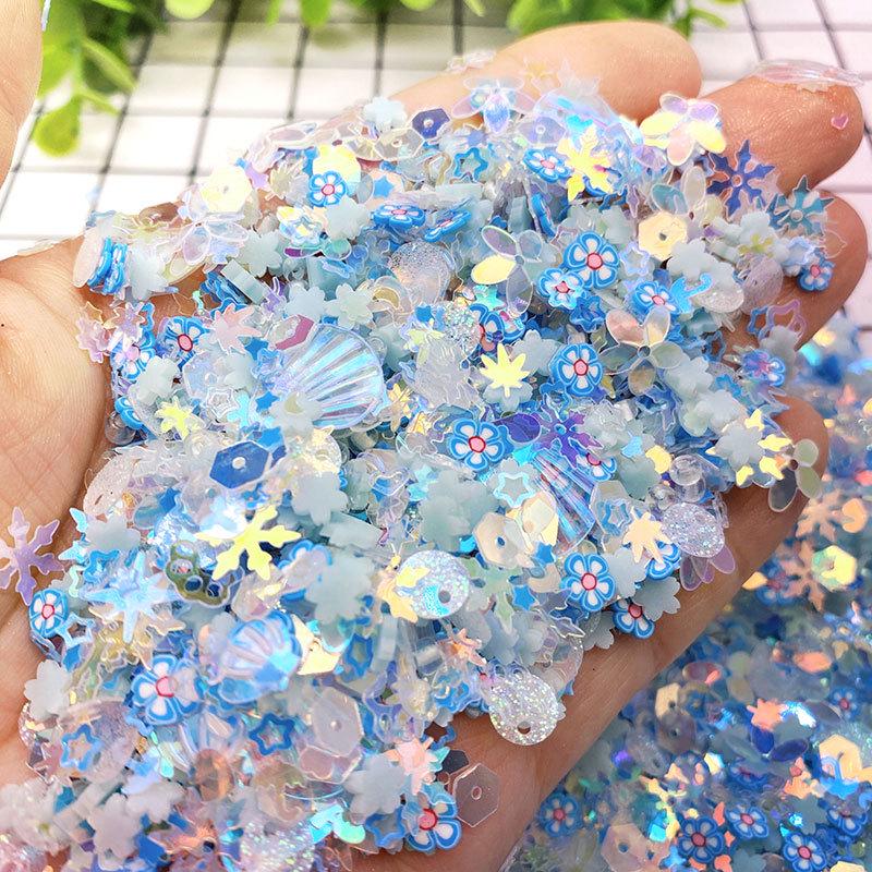 

Сяюча в темряві DIY Набір з мушлі русалки та місяця з полімерної глини та блискіток