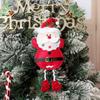 1PCS Vintage Felt Christmas Ornaments Hademade Santa Design Fabric Xmas Tree Decorations Snowman Design Soft