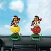 Energie solară Hawaii Girl Hula Bobbling Dancing Toy Mașină Decor tablou de bord Scuturarea capului Jucării Auto Interior Decoratiuni Mașini Ornamente
