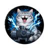 Electric Cat Motor Graphic Tire Cover Durable Polyester Fiber Spare Wheel Protector