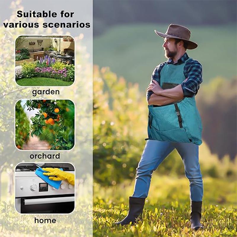 Cross-Border Gardening Apron with Large Pockets and Quick Release for Harvesting and Storage