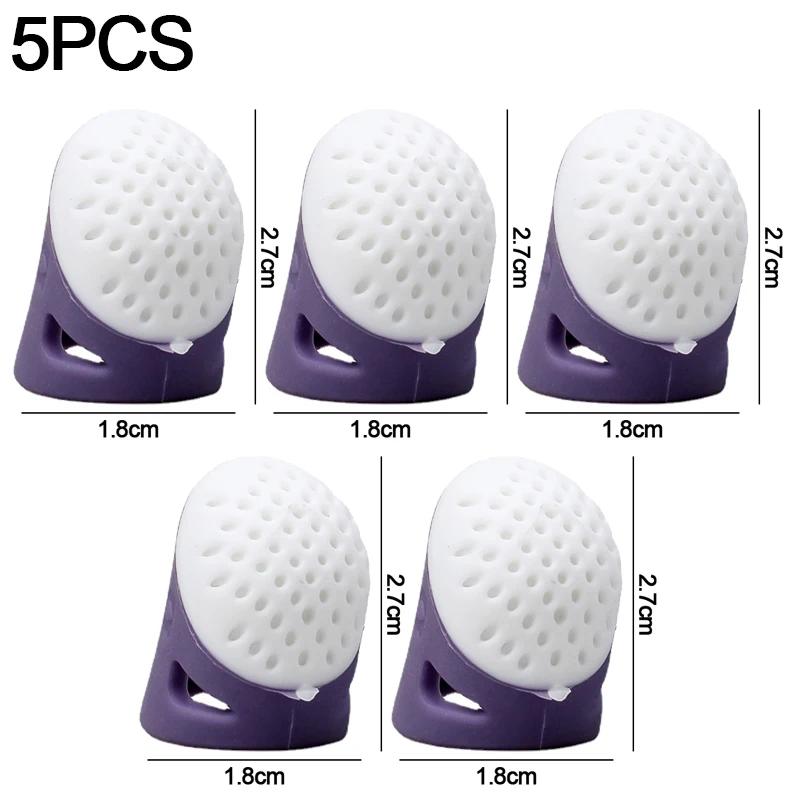 Silicone Thimbles Finger Tips Protector Anti-Slip Finger Covers Hand Cross-stitch Sewing DIY Tools Household Sewing Accessories