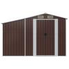 Tool Shed Brown 277 X 93 X 179 Cm Galvanized Steel