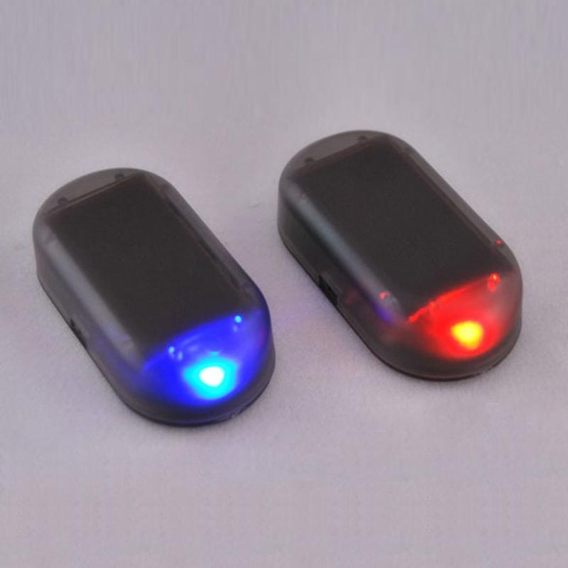 Solar Powered Car Alarm Light Anti-theft Warning Light Car Blinking Flash Light