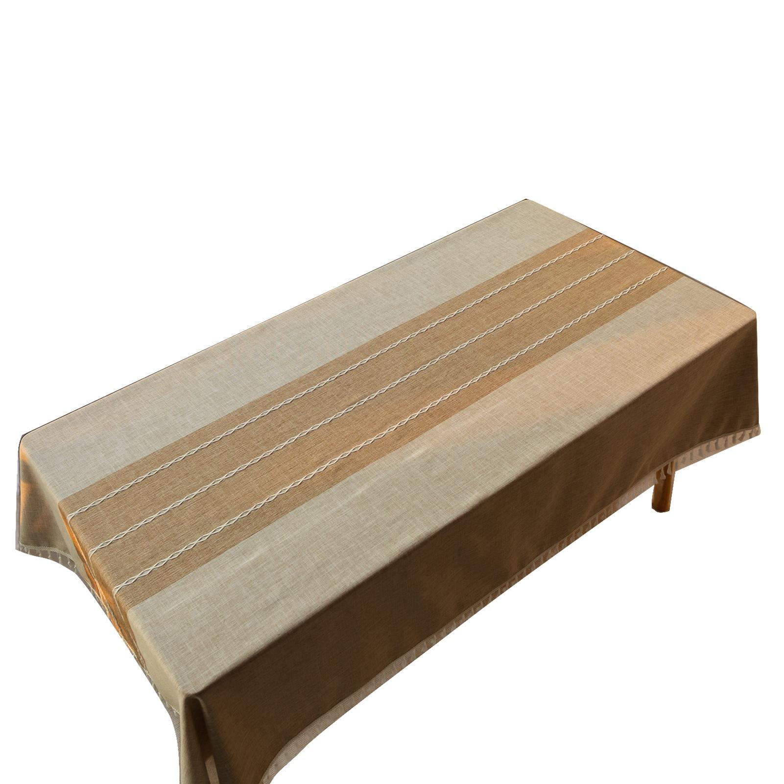 

Tablecloth Wrinkle Resistant Dustproof Modern Tassel Design Decorative Table Cover for Dining Room Patio Cafe