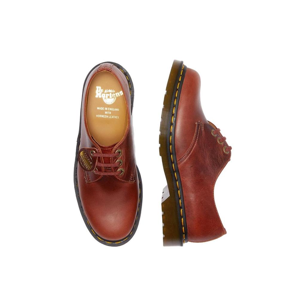 Dr. Martens 1461 Leather Comfortable Low-Top Casual Shoes Unisex Casual Shoes Red Brown 30580293