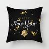 Creative Black and White Christmas Theme Pillowcase Holiday Gift Sofa Decoration Cushion Cover