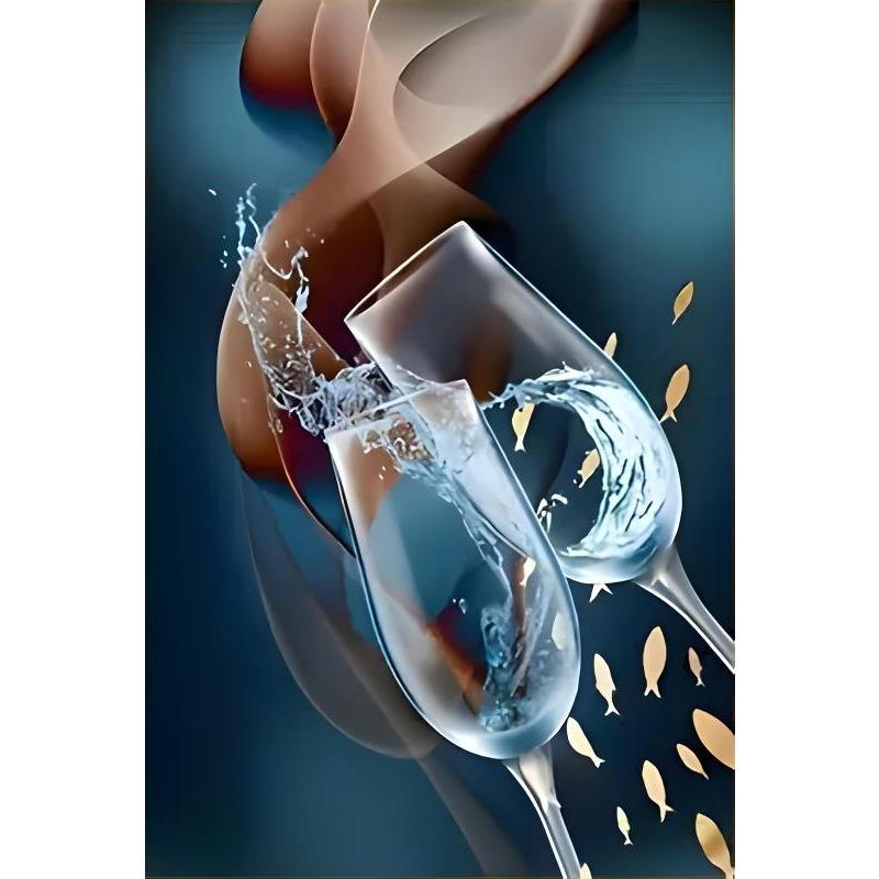 

Современный простой плакат с бокалом для вина, холст, картина для гостиной, столовой, украшение для дома, живопись, ядро 20x30cm no frame