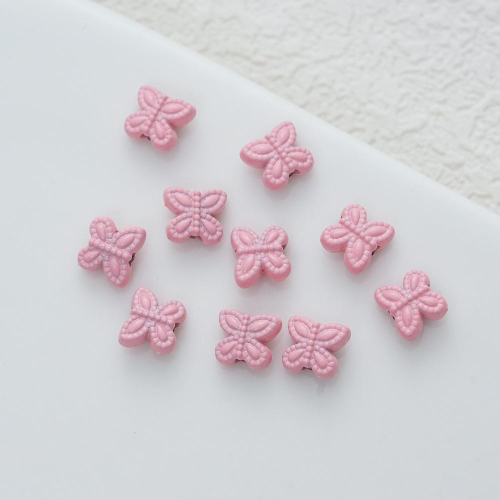 Alloy Paint Macaron Mini Butterfly Beaded Loose Bead Diy Bracelet Earrings Necklace Jewelry Accessories