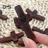 Handcrafted Wooden Fidget Cross Pocket Prayer Cross Fingertip Stress Relief Cross Gadget for Clutching Clinging And Praying Encouragement Gift