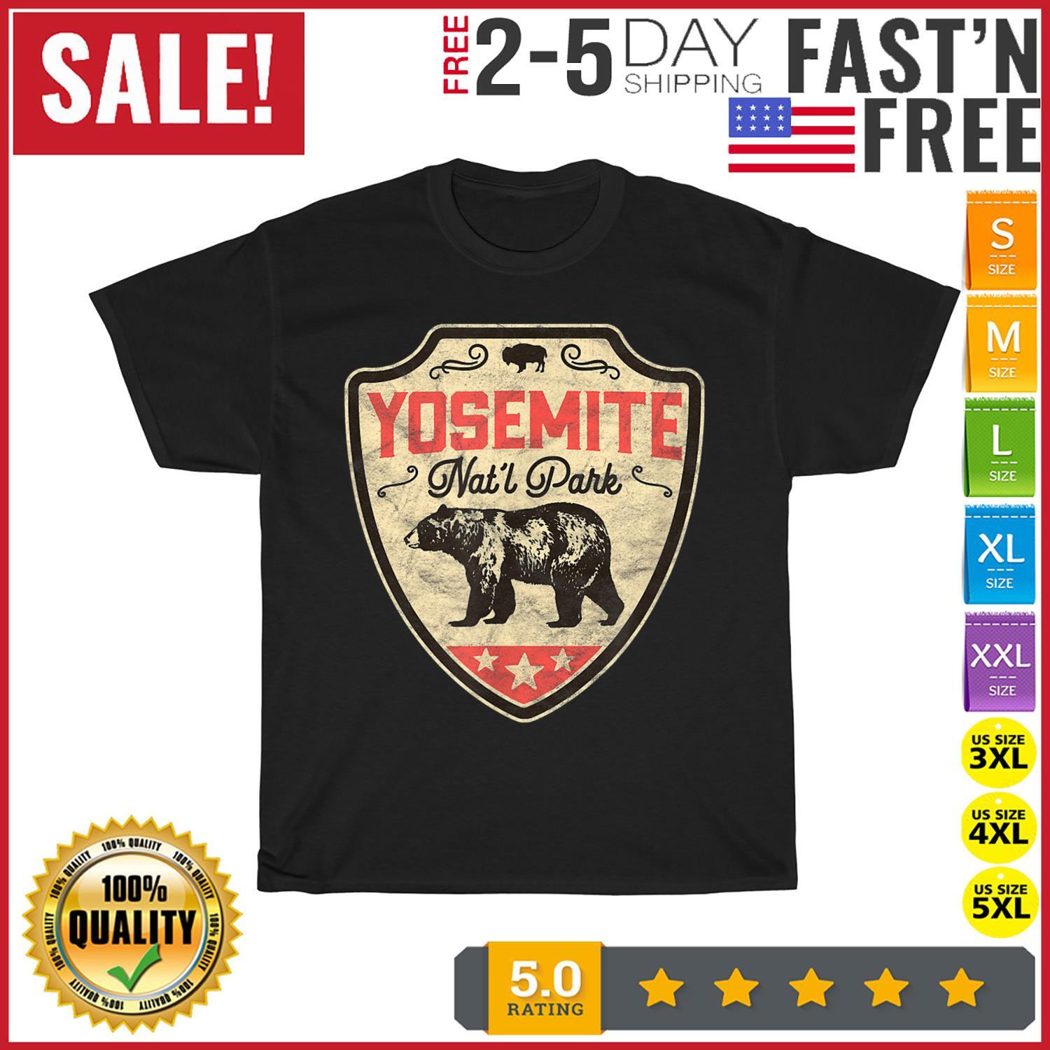 Vintage Yosemite National Park California Vintage T Shirt Mens Womens Tees Top Men Women Fashion NEW M