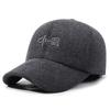 Large Cotton Peaked Cap Thickenedmen Cold-proof Peaked Cap Middle-aged and Elderly Woolen Heattech Back-sealed Ear Protection Cotton Cap