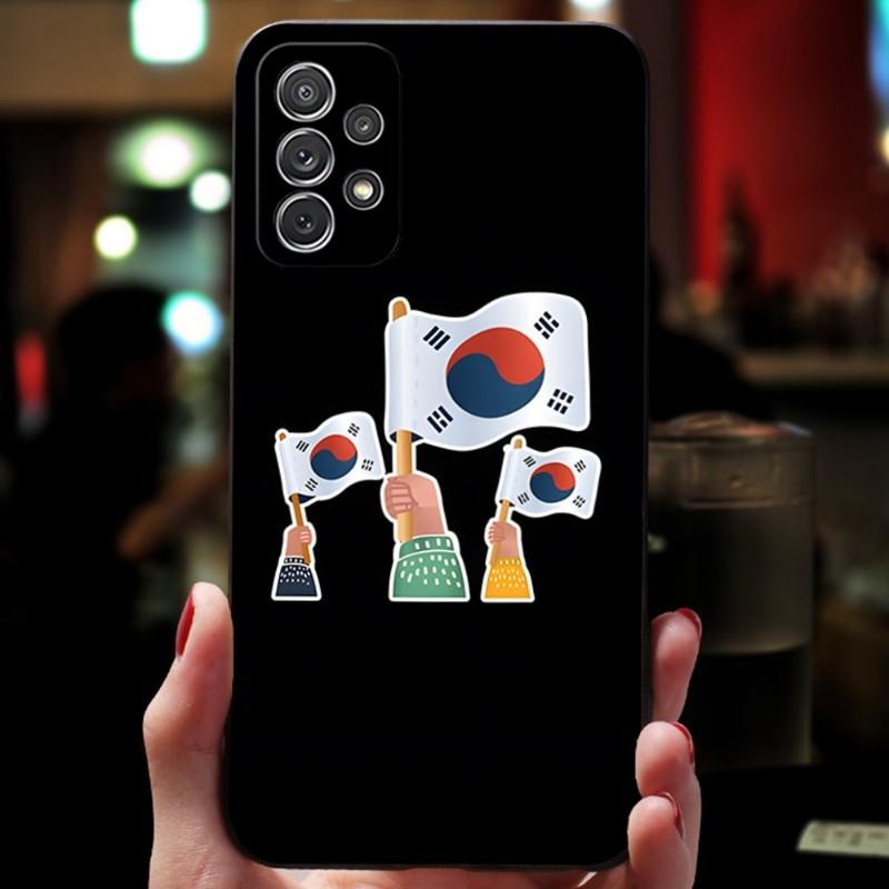 Funda de Teléfono con Bandera Nacional Coreana Para Samsung Galaxy S20 S21 S22 S30 S7 S10 S8 S9 S6 Pro Plus Edge Ultra Fe Funda Protectora Antigolpes