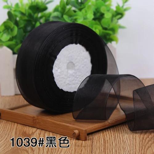 (50yards/roll) 12/15/20/25/40mm Organza Ribbon Gift Wrapping Decoration Christmas Silk Ribbons for Wedding DIY Craft Handmade