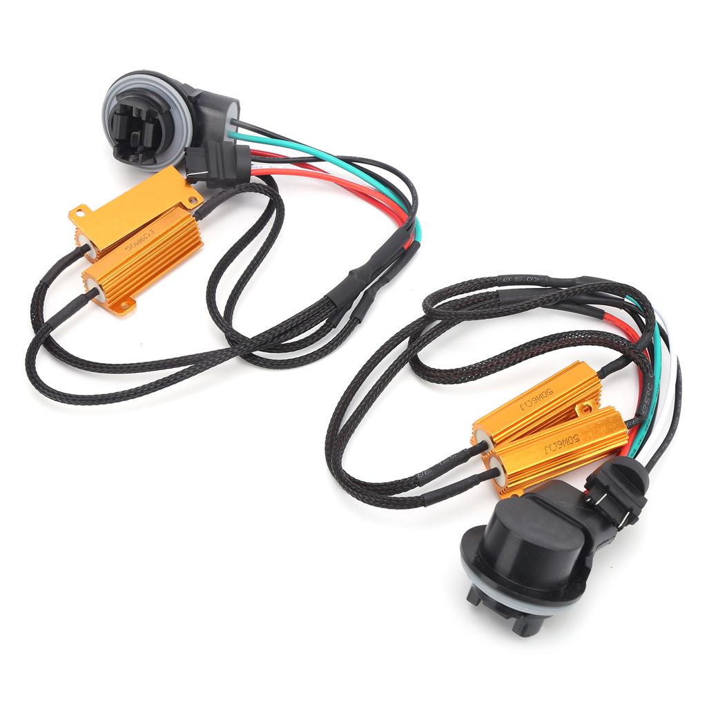2pcs 50W 3157B LED Decoder Load Resistor Canbus Flash Error Free Canceller for Car Headlight