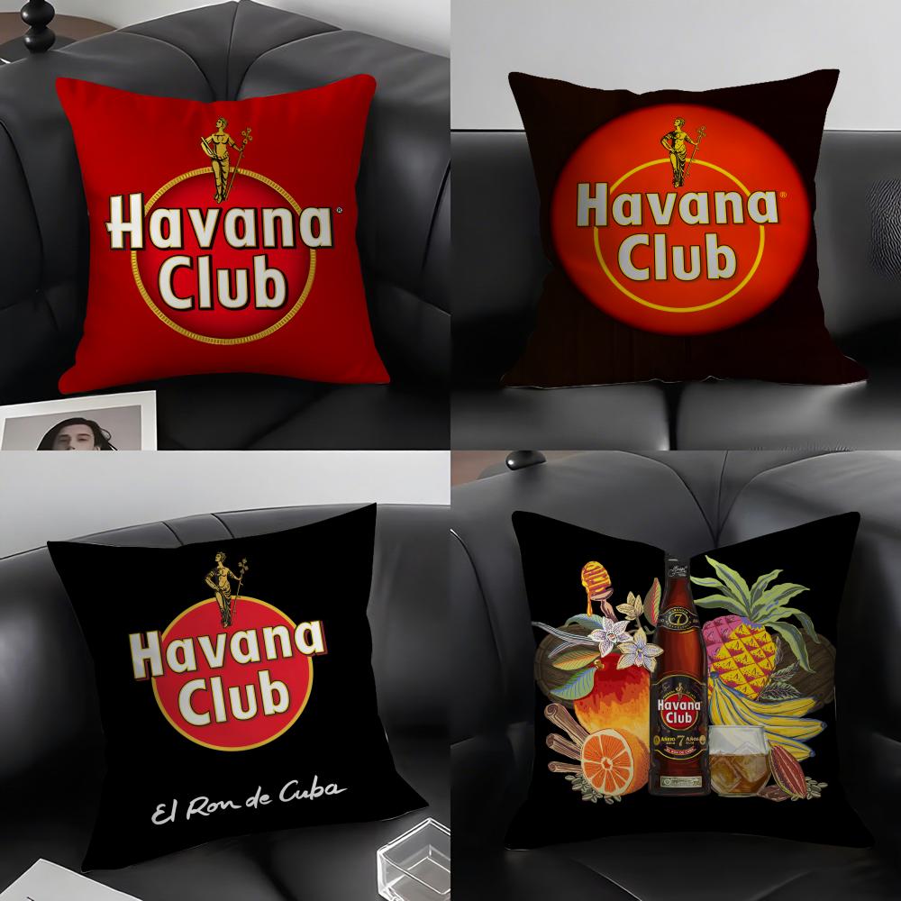 H-Havanas C-Clubs Cushion Cover Pillowcase Comfort Sofa Bed Silky Elegant Invisible Zipper Decorative Cushion Cover