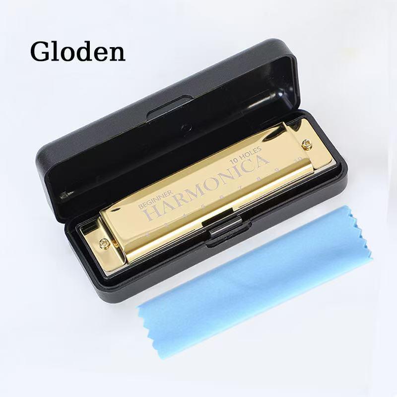 Professional Ten-Hole Metal Harmonica - Alloy Toy Musical Instrument