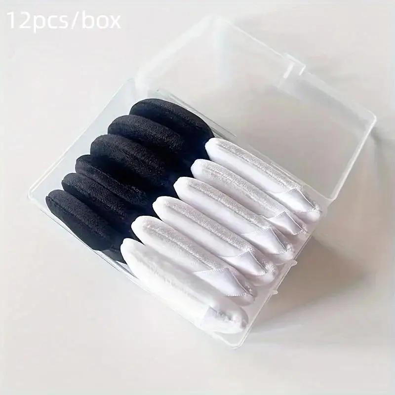 12PCS Puff Triangle Makeup Beauty Sponge Puff Triangle For Powder Makeup Blender Finger Puff Make Up Accessories Cosmetics белый