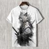 Men's T-shirts Edo Cat Samurai Warrior Japanese Art 3D Print Casual T-Shirts Men/Women Short Sleeve O-Neck Top Kid Clothing