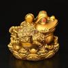 Bogactwo Przyciąga Zhaocai Miedziany Złoty Ropucha Ornament Trójnożna Ropucha Dekoracja Biura Salon Szafka na Wino Rzemiosło Prezent na Otwarcie