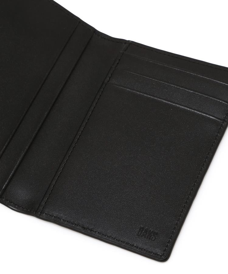 Daks Men'S Accessories Black Embossed Logo Cowhide Card Wallet Dbho6E902Bk