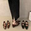 2025 Korean version of fairy style late spring new French retro light mouth single shoes female late Mary Jane shoes temperament low heel