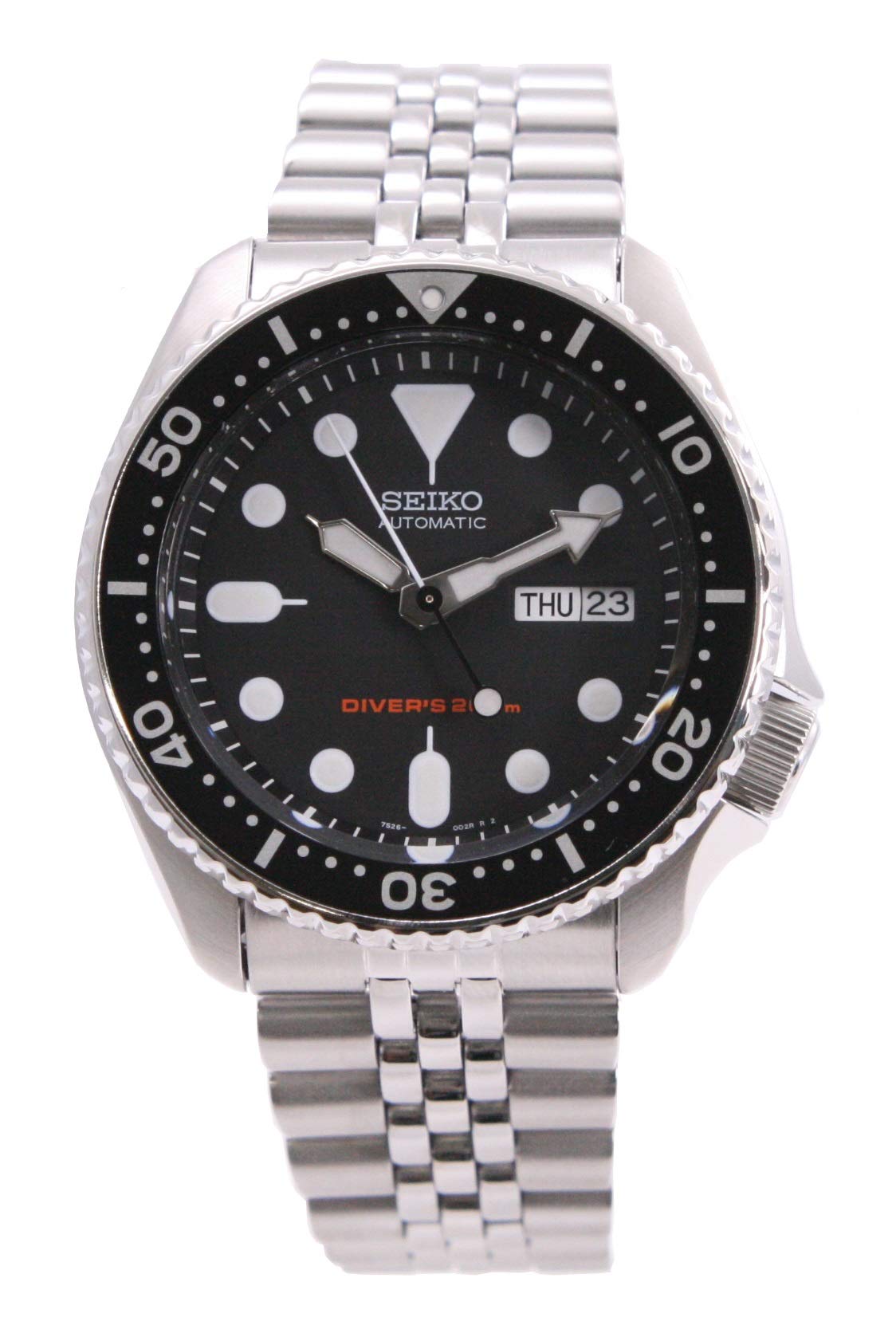 

Чоловічий годинник SEIKO Black Boy Watch Automatic DIVER S 200m Metal Silver SKX007K2 [Елемент]