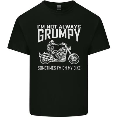 Je ne suis pas toujours grincheux Moto Motocyclette Hommes T-shirt Léger en Coton T-shirt Unisexe