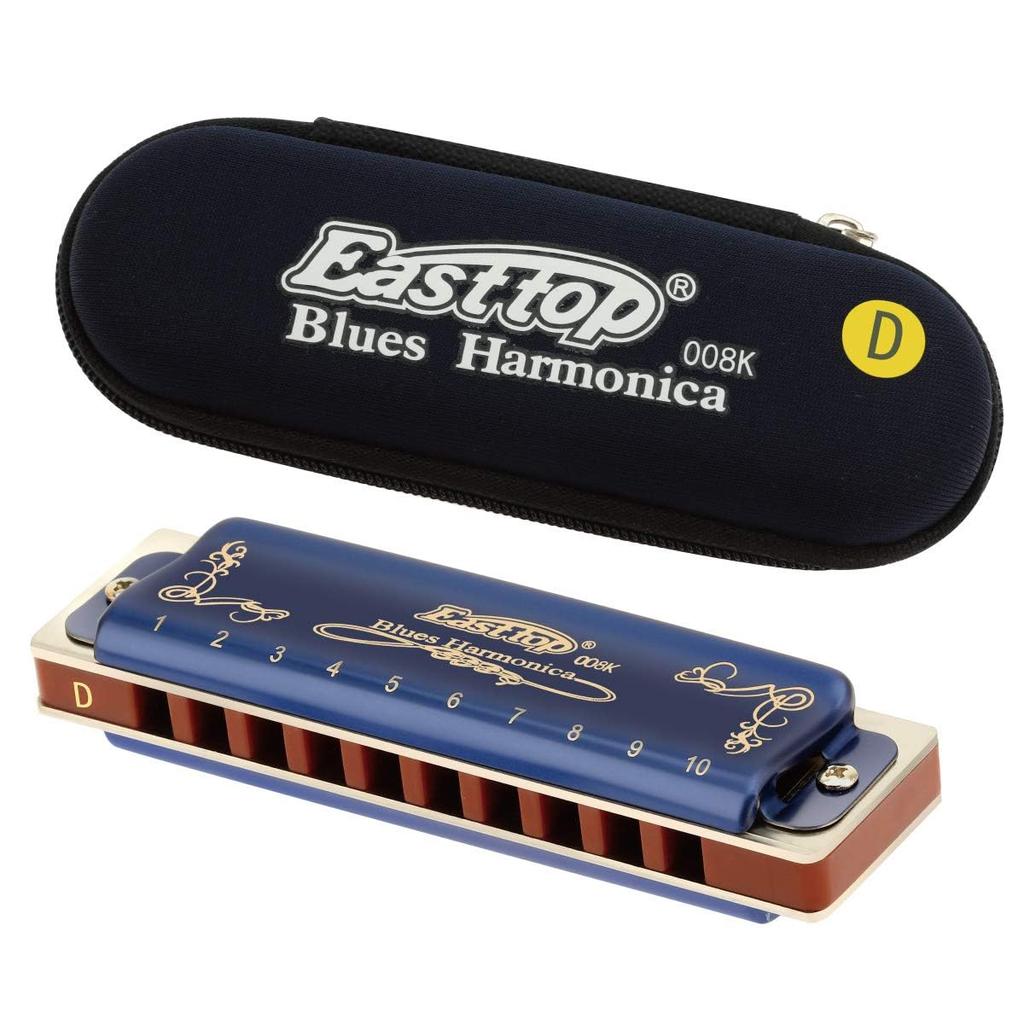 East Top Blues Db 20 Brass Canvas and Cleaning for and Diatonic Harmonica Harmonica, 10-Hole, Key, Tones, Cover, Case, Cloth, Beginners,