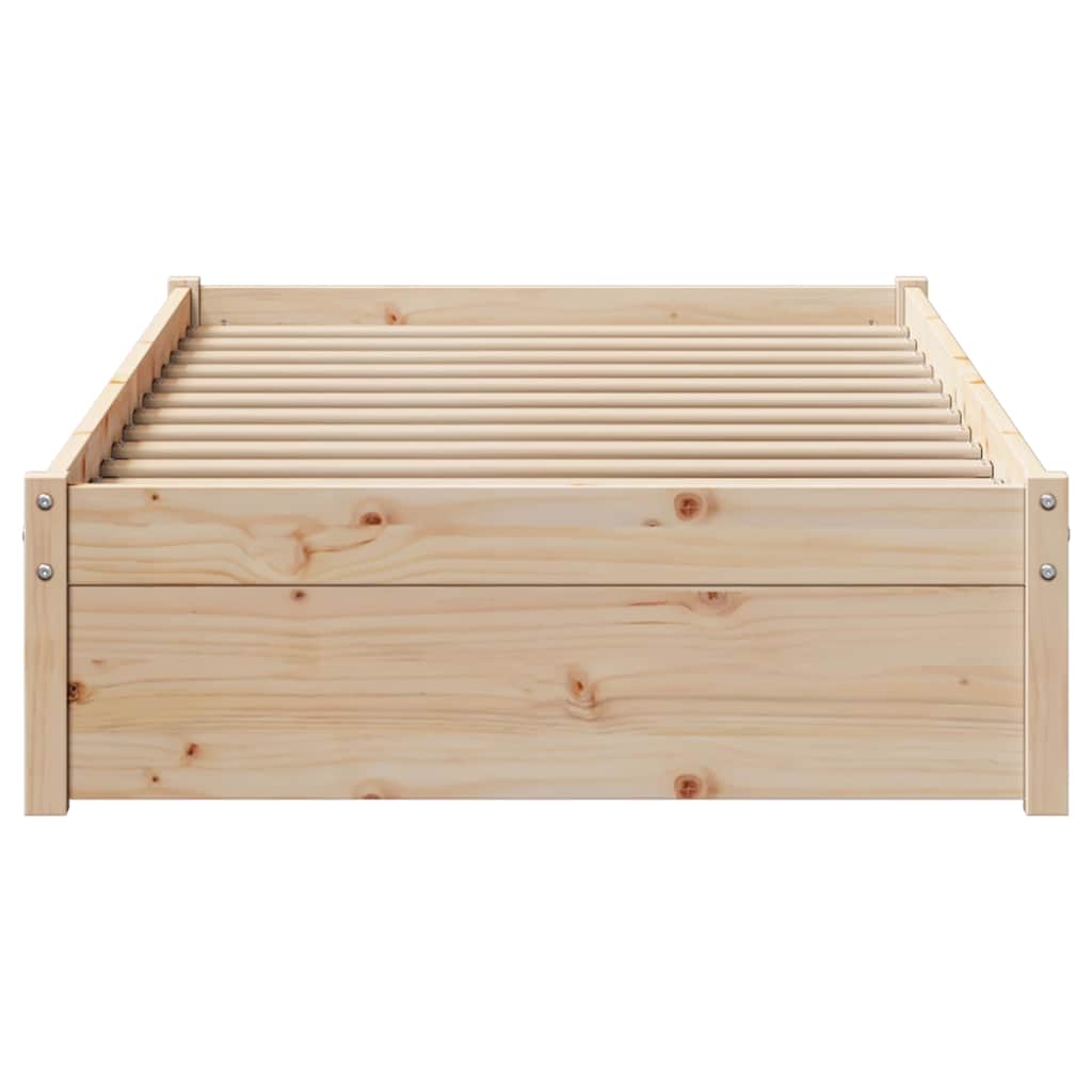 Solid Wood Bed Without Mattress 75 X 190 Cm Pine Wood
