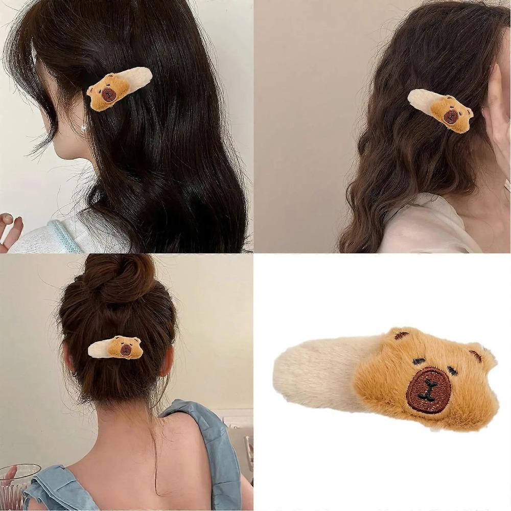 Mädchen Haarband Haarschmuck Niedliches Flauschiges Capybara Haarband Haargummis Haarspangen Haarbänder Capybara Liebhaber Geburtstagsfeier Geschenk