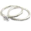 Sølv duo-ring 'Pour la Vie' sølvhvit (rhodiumbelagt) - 5 mm - 1 mm