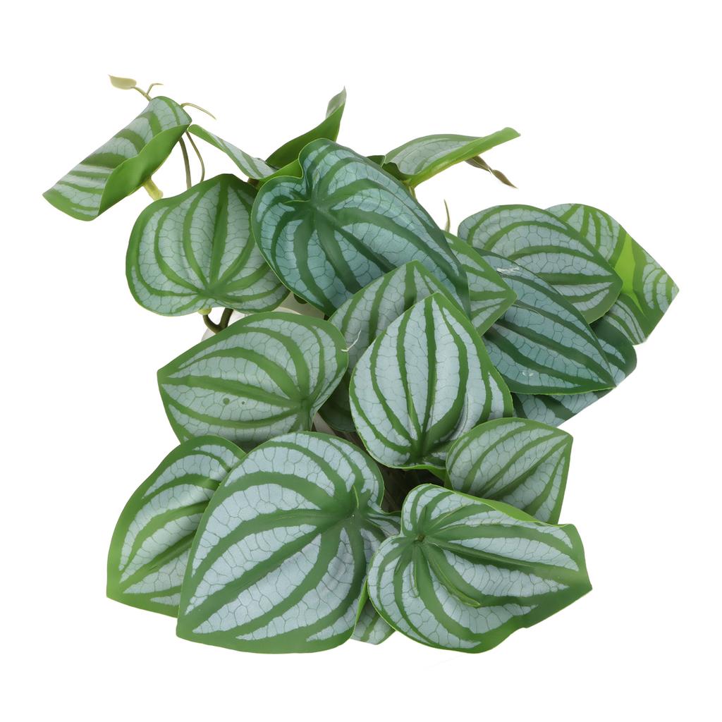 Reptiles Simulation Leaves Decoration 9.8in Fake Leaves with Powerful Suction Cup for Aquarium