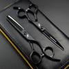 6.0 Inch Gm-12 Black Pipe Handle, Hair Scissors, Flat Scissors, Tooth Scissors, Thin Scissors