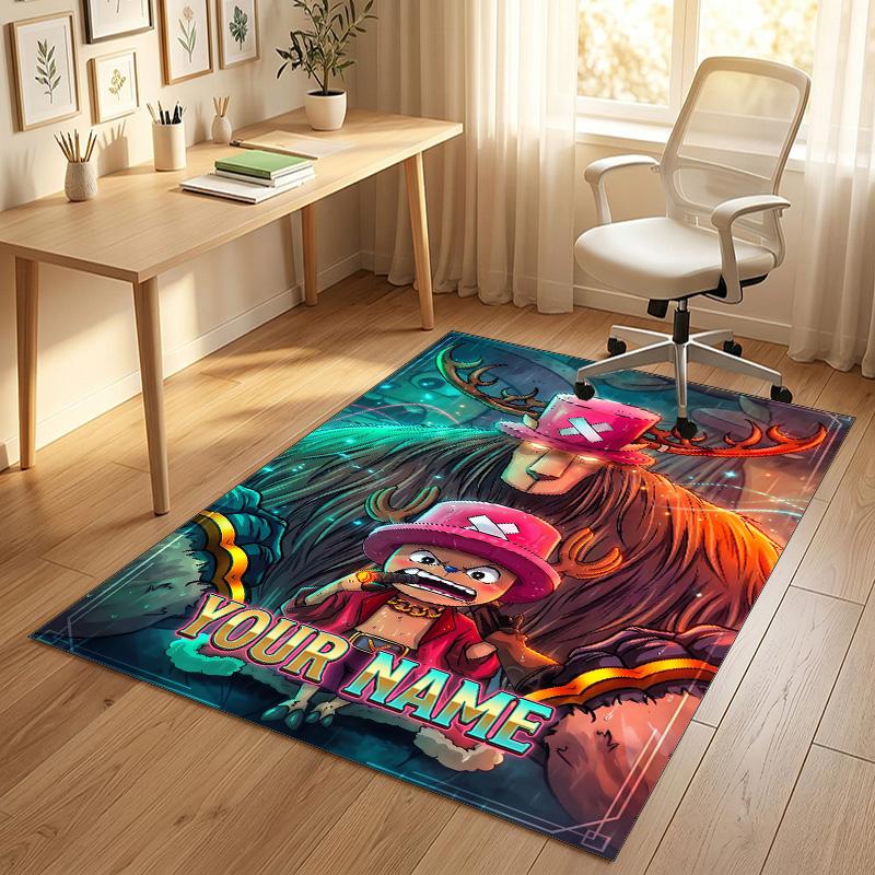 Personalized Crystal Velvet Carpet,One Piece Custom Printed Name, Plush Area Rug For Home Indoor Decor