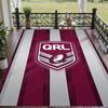 Soft Floor Carpet Queensland Maroons Pattern Area Rug Decorative Mat For Home Room Decoration