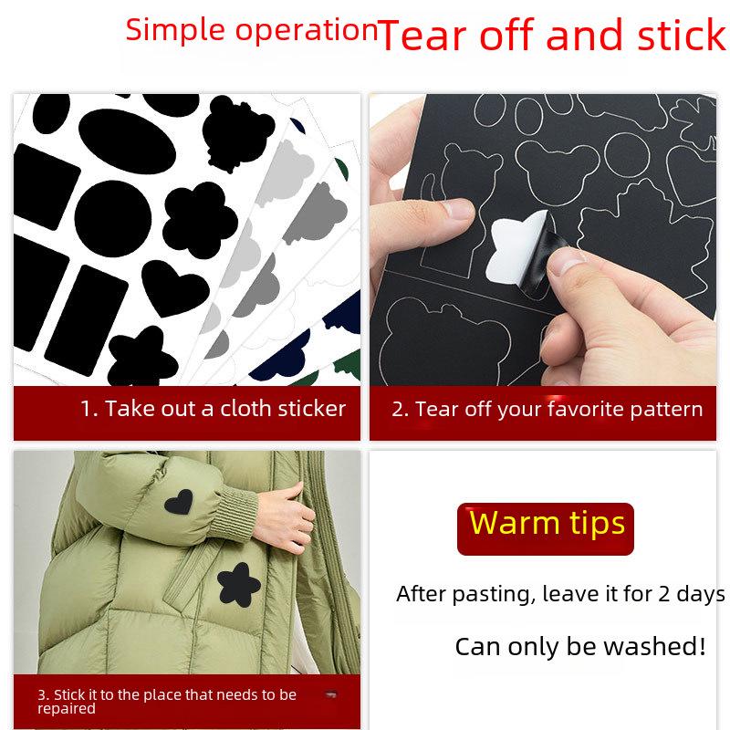 Self-Adhesive No-Sew Seamless Jacket Repair Patches for Men and Women.