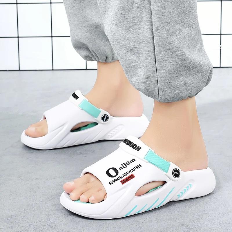 Moda Uomo Pantofole da Massaggio Sandali da Interno ed Esterno Spiaggia Scarpe Casual Ciabatte Sandali da Uomo Grandi Dimensioni Comode Morbide Taglie Forti