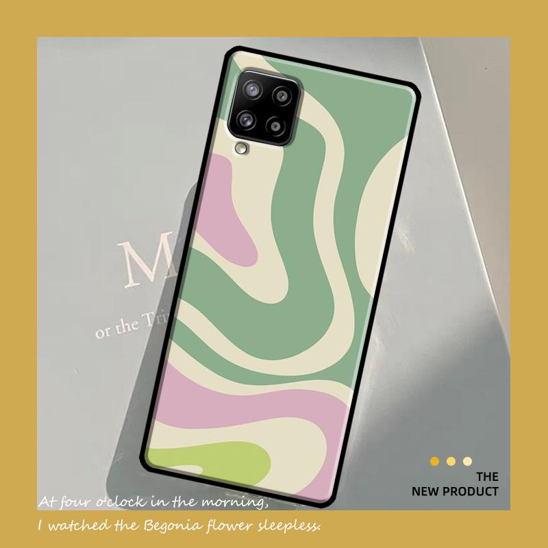 Liquid Swirl Abstract Beige Sage Green Case For Samsung Galaxy A54 A34 A14 A12 A22 A32 A52 A72 A13 A33 A53 A73 A51 A71 Cover